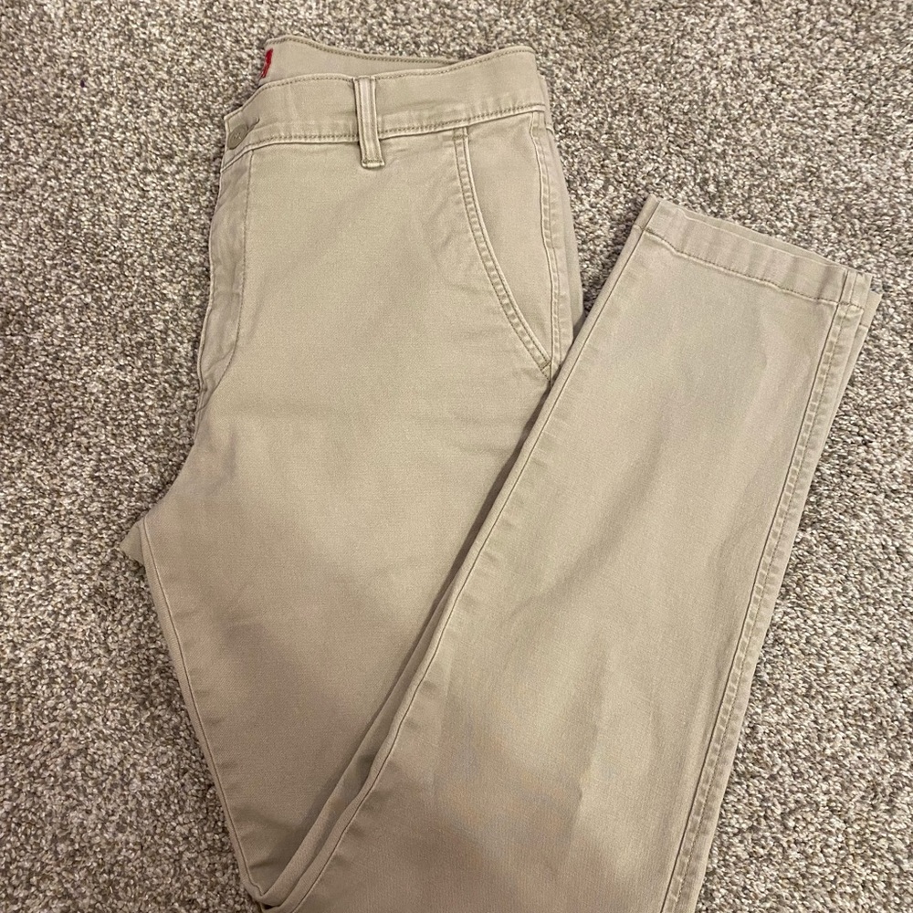 Levis XX Chino Standard Tapered Pants Below Waist Regular Fit Kakhi 32X32